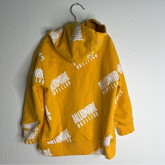 Billionaire Boys Club Mustard Yellow Pullover Hoodie Pockets Long Sleeves Sz 3T - Picture 8 of 10